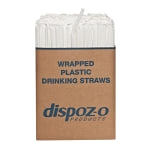 D&W Dispoz-o 7-3/4in Straws - 7.8in Length - Polypropylene - 1600 / Carton - Translucent