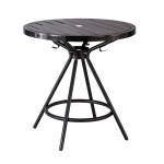 Safco CoGo Outdoor/Indoor Round Table, 36in Diameter, Black