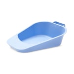 Medline Autoclavable Fracture Bed Pans, 0.813 Qt, Blue, Pack Of 12 Bed Pans