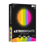 Astrobrights Color Multi-Use Printer & Copy Paper, 1 Ream, Happy Color Assortment, Letter (8.5in x 11in), 500 Sheets Per Ream, 24 Lb, 94 Brightness