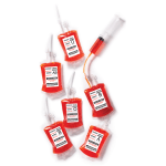 Amscan Halloween Blood Bag Drink Pouches, 12-1/2inH x 4inW, Pack Of 10 Pouches