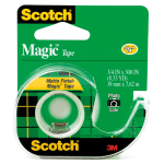 Scotch Magic Tape In Dispenser, 3/4in x 300in, Clear