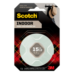 Scotch Indoor Mounting Tape, 1/2in x 75in