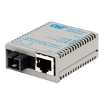 Omnitron miConverter S/GXT - Fiber media converter - GigE - 10Base-T, 100Base-TX, 1000Base-T, 1000Base-X - SC single-mode / RJ-45 - up to 12.4 miles - 1550 (TX) / 1310 (RX) nm