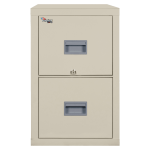 FireKing Patriot 25inD Vertical 2-Drawer Fireproof File Cabinet, Metal, Parchment, White Glove Delivery