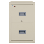 FireKing Patriot 31-5/8inD Vertical 2-Drawer Letter-Size Fireproof File Cabinet, Metal, Parchment, White Glove Delivery