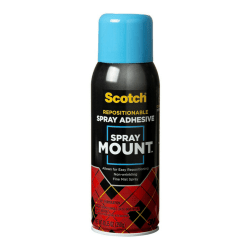 Scotch Spray Mount Spray Adhesive, Clear, 10.25 Oz.