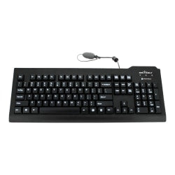 Seal Shield Silver Seal Glow Waterproof - Keyboard - backlit - USB - US - waterproof - black