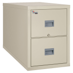 FireKing Patriot 31-5/8inD Vertical 2-Drawer Fireproof File Cabinet, Metal, Parchment, White Glove Delivery