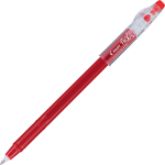 Pilot FriXion Ball ColorSticks Erasable Ballpoint Pens, Pack of 12, Medium Point, 0.7 mm, Red Barrel, Red Ink