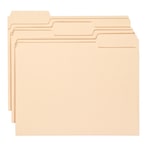 Office Depot Brand Economy File Folders, 1/3 Cut, Letter Size, Manila, Pack Of 150