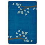 Carpets for Kids KIDSoft Branching Out Decorative Rug, 6ft x 9ft, Blue