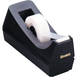 Scotch Desk Tape Dispenser, 100% Recycled, Black