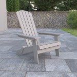 Flash Furniture Charlestown Folding Adirondack Chair, Gray