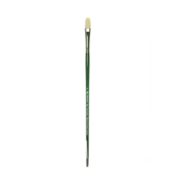 Winsor & Newton Winton Hog Paint Brush, Size 14, Flat/Bright Bristle, Hog Hair, Green