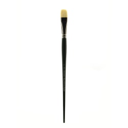 Winsor & Newton Winton Hog Paint Brush, Size 6, Flat Bristle, Hog Hair, Green