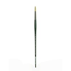 Winsor & Newton Winton Hog Paint Brush, Size 8, Long Flat Bristle, Hog Hair, Green