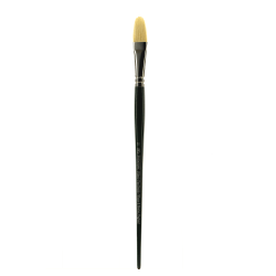 Winsor & Newton Winton Hog Paint Brush, Size 6, Short Flat/Bright Bristle, Hog Hair, Green