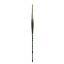 Winsor & Newton Winton Hog Paint Brush, Size 8, Short Flat/Bright Bristle, Hog Hair, Green