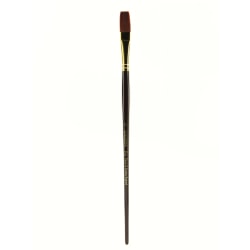 Winsor & Newton Galeria Long-Handle Paint Brush, Size 8, Round Bristle, Polyester, Burgundy