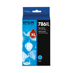 Epson 786XL DuraBrite Ultra High-Yield Cyan Ink Cartridge, T786XL220-S