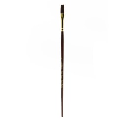 Winsor & Newton Galeria Long-Handle Paint Brush, Size 18, Filbert Bristle, Polyester, Burgundy