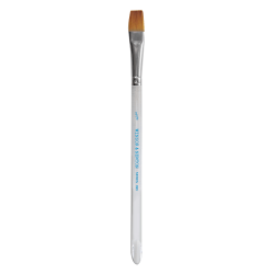 Winsor & Newton Galeria Long-Handle Paint Brush, Size 4, Flat Bristle, Polyester, Burgundy