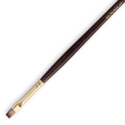 Winsor & Newton Monarch Long-Handle Paint Brush. Size 8, Short Filbert Bristle, Synthetic, Brown