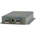 Omnitron Systems iConverter xFF Media Converter - 1000Base-X - 2 x Expansion Slots - 2 x SFP Slots - Wall Mountable, Desktop