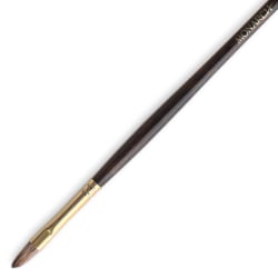 Winsor & Newton Monarch Long-Handle Paint Brush, Size 6, Fan Bristle, Synthetic, Brown