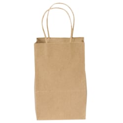 Duro Bag Novolex Paper Shopping Bags, 8 3/8inH x 5 1/4inW x 3 1/4inD, Kraft, Carton Of 250