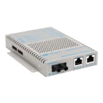 Omnitron OmniConverter GPoE/S - Fiber media converter - GigE - 10Base-T, 100Base-FX, 100Base-TX, 1000Base-T, 1000Base-X - RJ-45 / ST multi-mode - up to 1800 ft - 850 nm