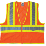 GloWear 8230Z Class 2 Two-Tone Vests, S/M, Orange