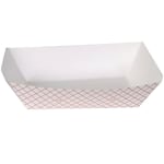 Dixie Boat-Shaped Food Trays, 1/2 Lbs, Red/White, Case Of 1,000