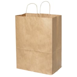 Duro Bag Novolex Paper Shopping Bags, 12inH x 16inW x 6inD, Kraft, Carton Of 250