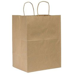 Duro Bag Novolex Paper Bistro Carry-Out Bags, 12inH x 10inW x 7inD, Kraft, Carton Of 250