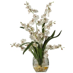 Nearly Natural 19in Dancing Lady Orchid, White