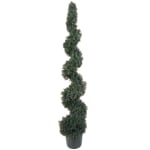 Nearly Natural 5ft Silk Cedar Spiral Topiary With Pot