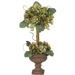 Nearly Natural 24in Silk Artichoke Topiary With Vase