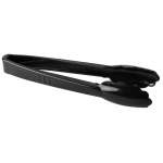 Hoffman Heavy Duty Plastic Tongs, Disposable, 9in, Black, Pack Of 24 Tongs