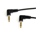 StarTech.com 6 ft Slim 3.5mm Right Angle Stereo Audio Cable - M/M - Connect an iPhone or other MP3 player to a car stereo