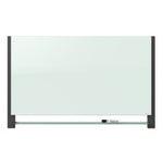 Quartet Evoque Glass Magnetic Dry-Erase Whiteboard, 28in x 50in, Plastic Frame With Black Finish