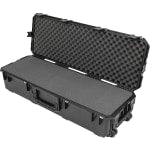 SKB Cases iSeries Protective Case With Layered Foam Interior With In-Line Skate-Style Wheels And Push-Button Release Pull Handle, 44-1/2inH x 14-1/2inW x 10inD, Black