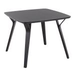 LumiSource Folia Dinette Table, 30-1/4inH x 38-1/4inW x 38-1/4inD, Black