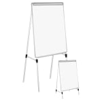 Universal Adjustable Melamine Dry-Erase Whiteboard, 41in x 29in, Aluminum Frame With Silver Finish