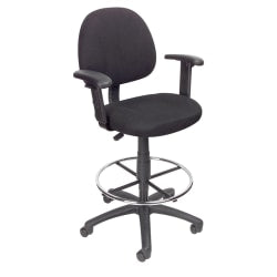 Boss Office Products Drafting Stool, Adjustable Arms