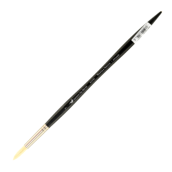 Winsor & Newton Artists Oil Paint Brush, Size 8, Round Bristle, Hog Hair, Black