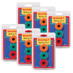 Teacher Created Resources Adhesive Magnetic Squares, 1in, Black, 50 Squares Per Pack, Set Of 3 Packs