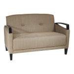 Office Star Ave Six Main Street Loveseat, Green/Espresso