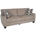 Serta RTA Santa Cruz Collection Fabric Sofa, 78inW, Platinum